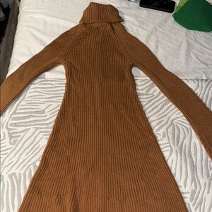 Sunday Best Warm Tan Knit Dress